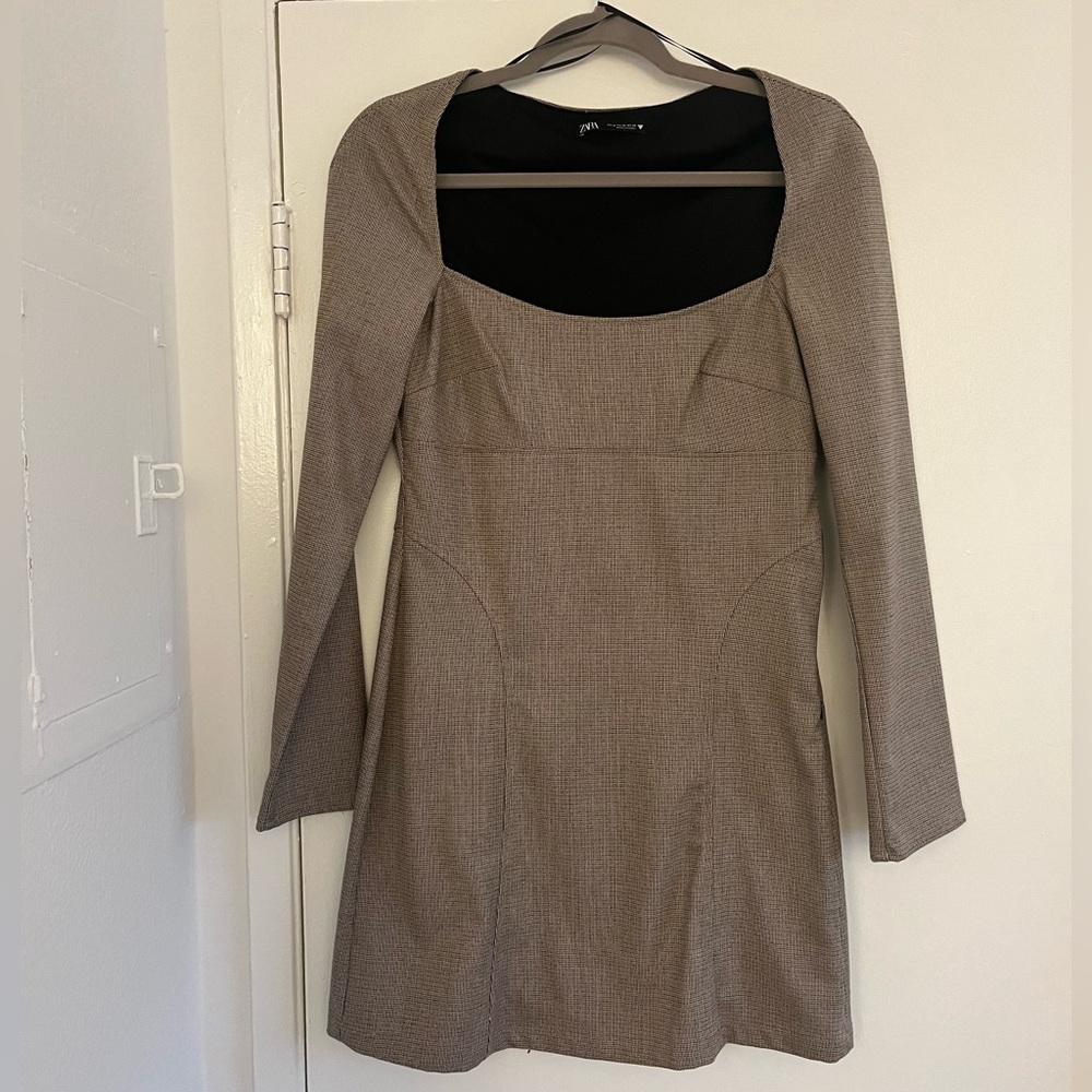 houndstooth zara dress!